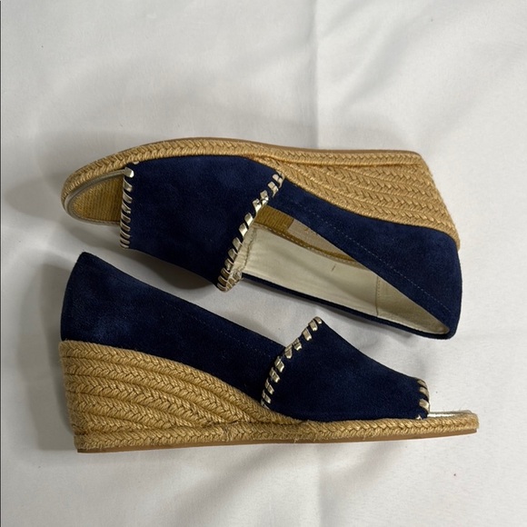 Jack‎ Rogers Blue and Tan Nautical Wedges - Picture 8 of 9